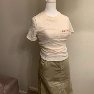 SHEIN Cream Textured Top